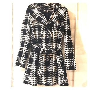 Black and White Wool coat